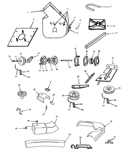 Blower And Support Diagram and Parts List for 292 190100 Cub Cadet Lawn Tractor